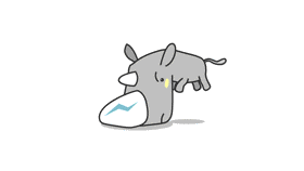 Gif animé rhinocéros comique